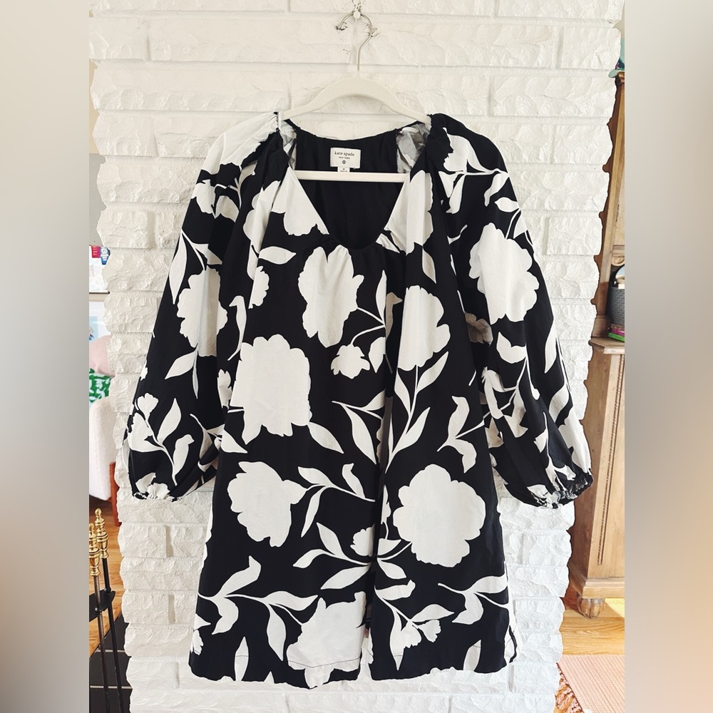 Kate Spade x Target Floral Black and White Mini Dress - Picture 5 of 7